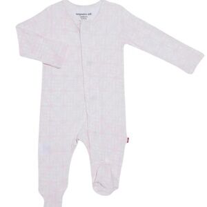 Magnetic Me Baby Pink Footed Onesie